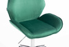 HR350K Sötétzöld modern velúr szék krómozott lábbal