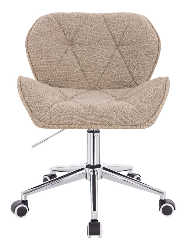 HR111K Latte modern boucle  szék krómozott lábbal