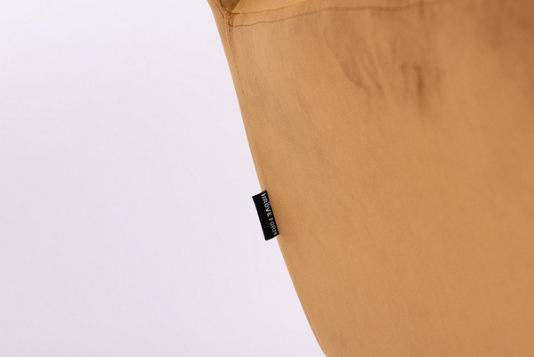 HR650K Mézbarna modern velúr szék arany lábbal