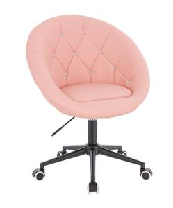 HC8516CK Rózsaszín modern műbőr szék fekete lábbal