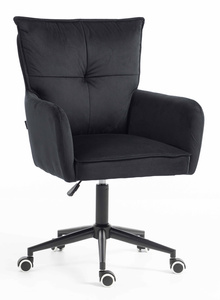 HR250K Fekete modern velúr szék fekete lábbal