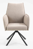 HR280 CSILLAGLÁB Latte modern boucle szék fekete lábbal