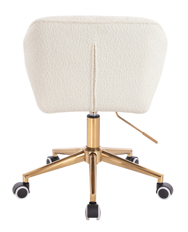 HR111K Krémszínű modern boucle szék arany lábbal