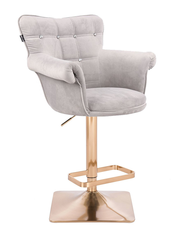 HR804KW Acél modern velúr szék arany lábbal