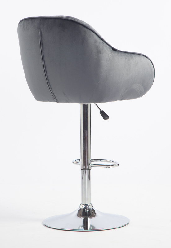 HR2055W Grafit Modern Velúr Szék Krómozott lábbal