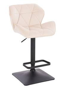 HR111KW Krémszínű modern velúr szék fekete lábbal