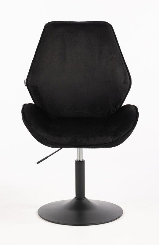 HR350N Fekete modern velúr szék fekete lábbal