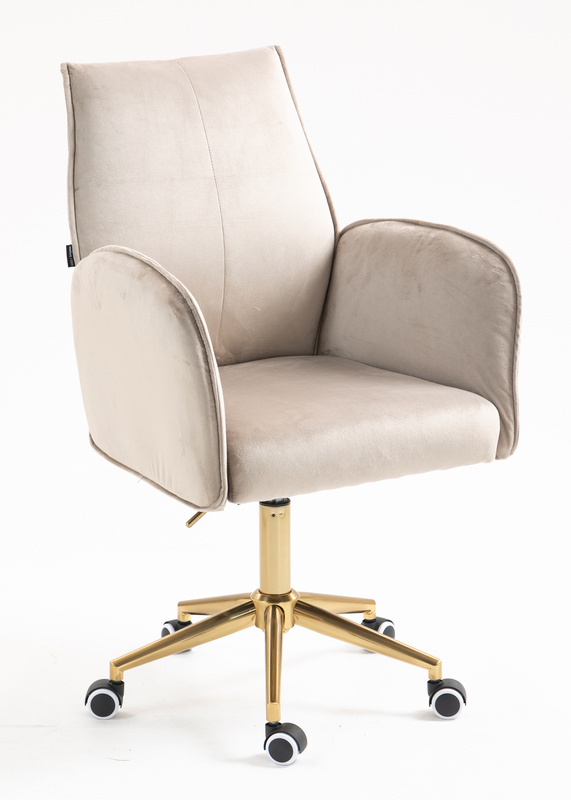 HR280K Latte Modern Velúr Szék Arany lábbal