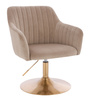 HR190N Latte Modern Velúr Szék Arany lábbal