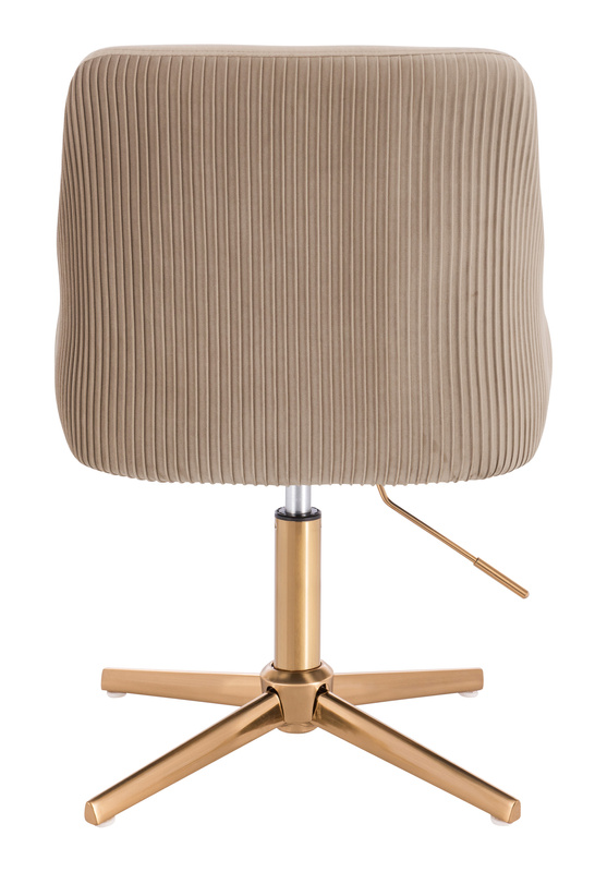 HR920CROSS Latte Modern Velúr Szék Arany lábbal