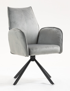 HR280 CSILLAGLÁB Acél Modern Velúr Szék Fekete lábbal