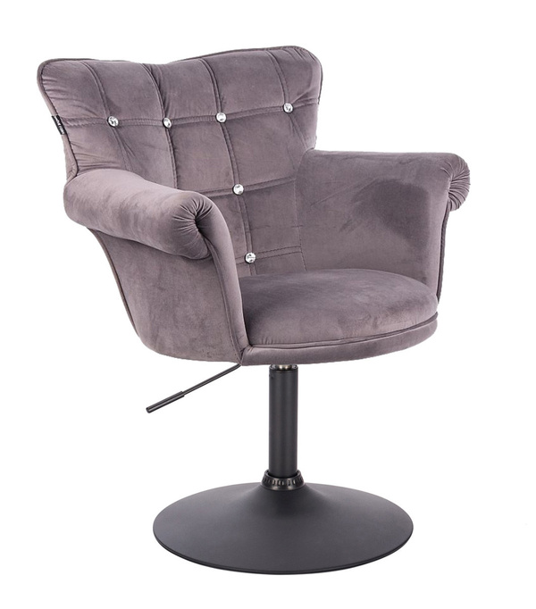 HR804CN Grafit modern velúr szék fekete lábbal