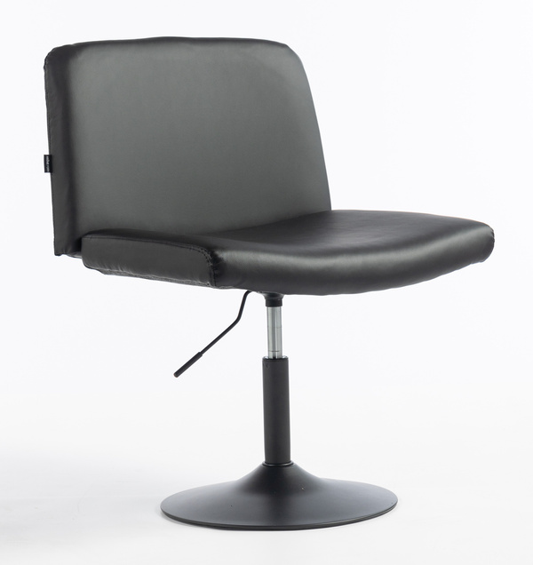 HR150N Fekete Modern Műbőr Szék Fekete lábbal
