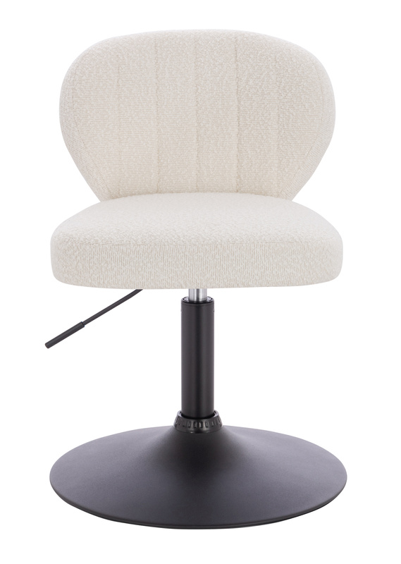 HR193N Krémszínű modern boucle  szék fekete lábbal