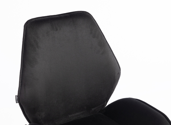 HR350 CSILLAGLÁB Fekete modern velúr szék arany lábbal