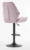 HR350W Halványlila modern velúr szék fekete lábbal