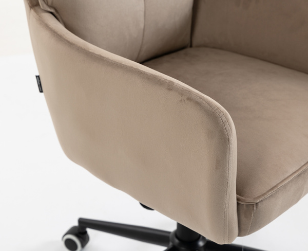 HR250K Latte modern velúr szék fekete lábbal