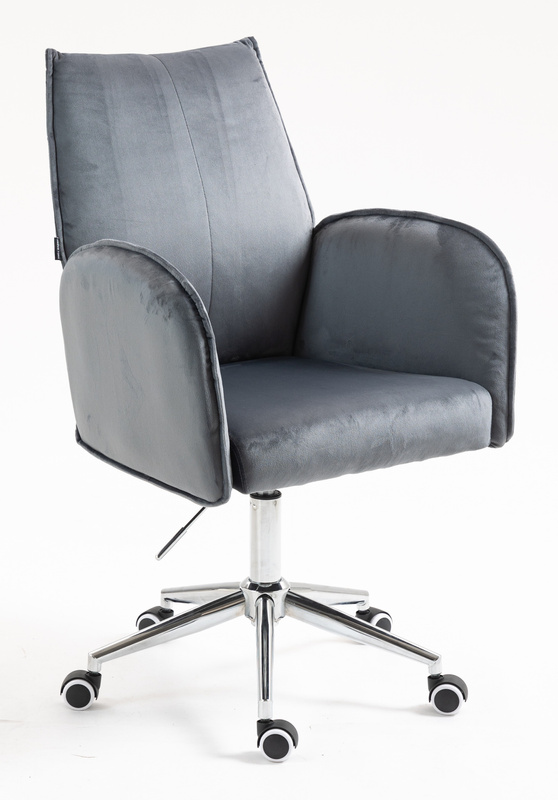 HR280K Grafit Modern Velúr Szék Krómozott lábbal