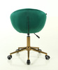 HR948K Sötétzöld Modern Velúr Szék Arany lábbal