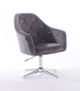 HR830CROSS Grafit Modern Velúr Szék Krómozott lábbal