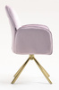 HR280 CSILLAGLÁB Halványlila Modern Velúr Szék Arany lábbal