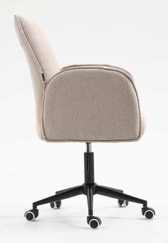 HR280K Latte modern boucle szék fekete lábbal