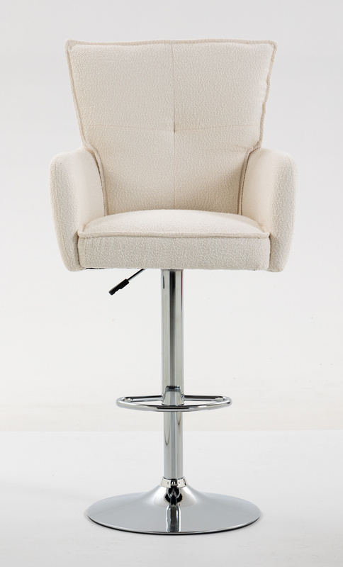 HR250W Krémszínű Bárány Szék Krómozott Lábbal