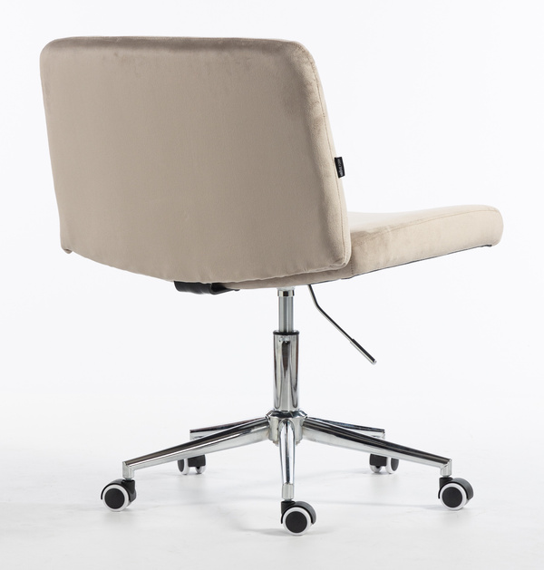 HR150K Latte Modern Velúr Szék Krómozott lábbal