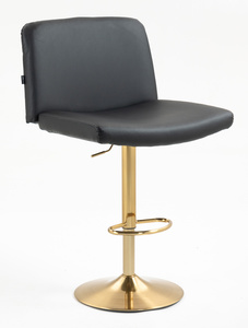 HR150W Fekete Modern Műbőr Szék Arany lábbal