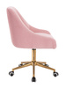 HR920K Púder Rózsaszín Modern Velúr Szék Arany lábbal