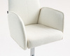 HR280W Krémszínű modern boucle szék krómozott lábbal