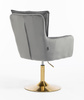 HR250N Grafit modern velúr szék arany lábbal