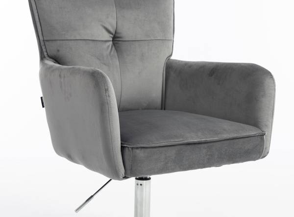 HR250CROSS Grafit modern velúr szék krómozott lábbal