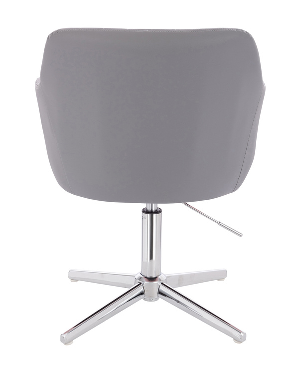 HC190CROSS Szürke Modern Műbőr Szék Krómozott lábbal