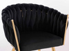 HR750 Szék Arany lábakkal Fekete velúr
