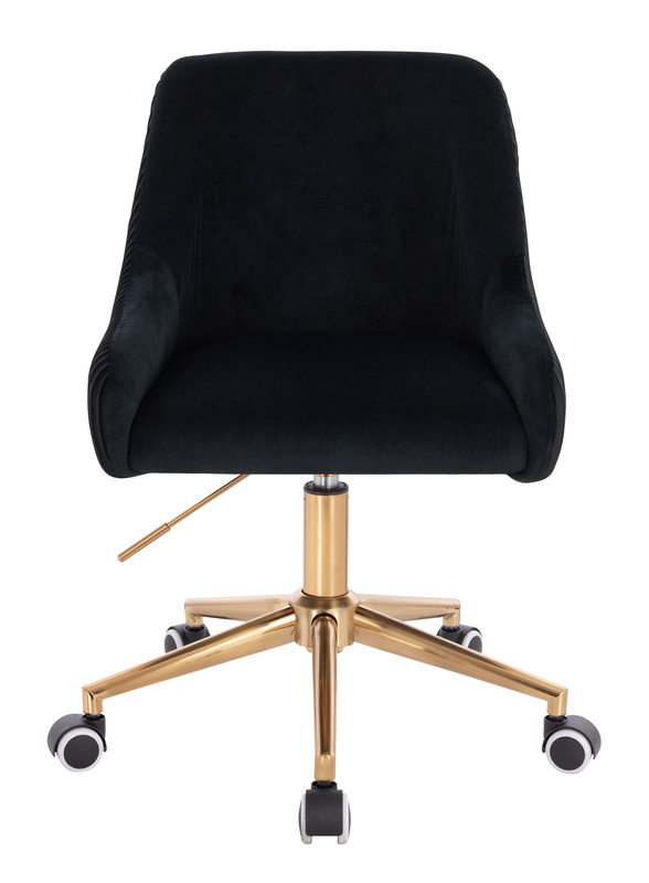 HR920K Fekete Modern Velúr Szék Arany lábbal