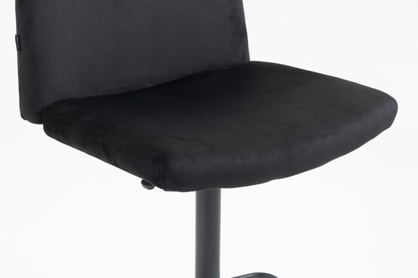 HR150W Fekete Modern Velúr Szék Fekete lábbal