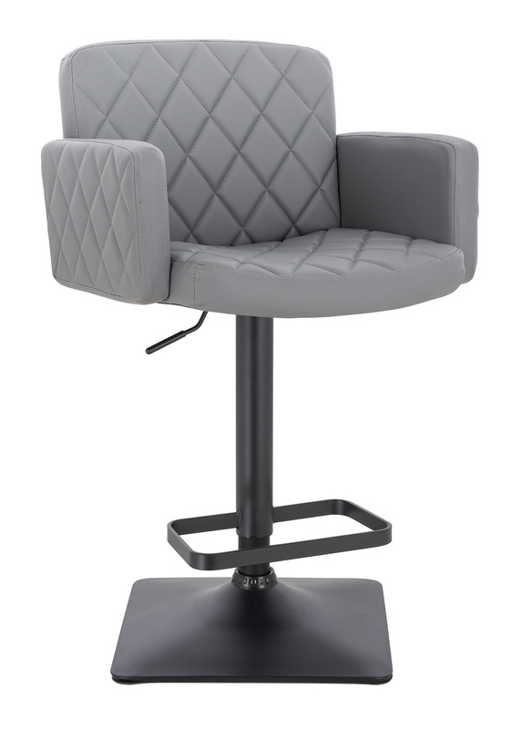 HR802KW Szürke Modern Műbőr Szék Fekete lábbal