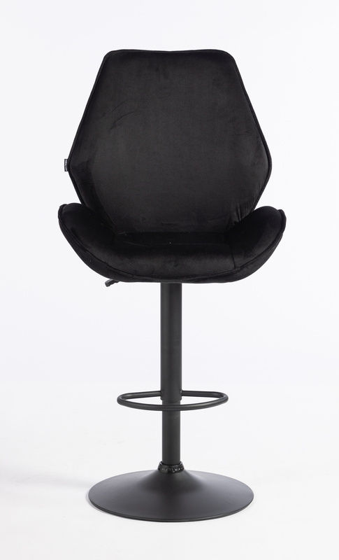 HR350W Fekete modern velúr szék fekete lábbal