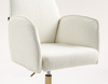 HR280N Krémszínű modern boucle szék arany lábbal