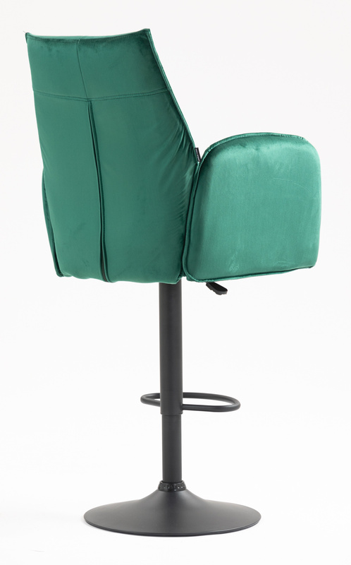 HR280W Sötétzöld Modern Velúr Szék Fekete lábbal