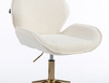 HR350K Krémszínű boucle velúr szék arany lábbal