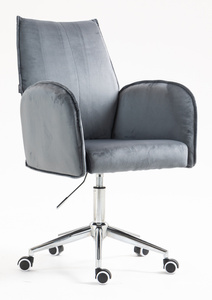 HR280K Grafit Modern Velúr Szék Krómozott lábbal