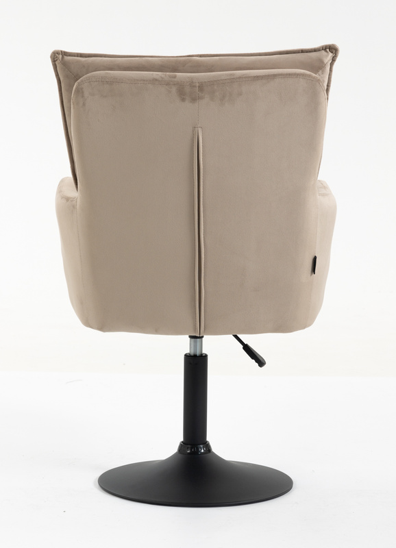 HR250N Latte modern velúr szék fekete lábbal