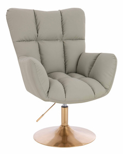 HR650N Len Szín Műbőr Premium Soft szék arany lábbal