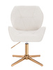 HR212CROSS Krémszínű modern boucle szék arany lábbal