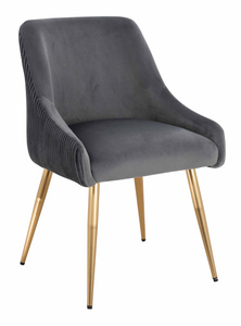 HR920 Szék arany lábakkal Grafit velúr