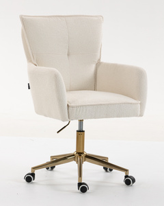 HR250CROSS Krémszínű Bárány Szék Arany Lábbal