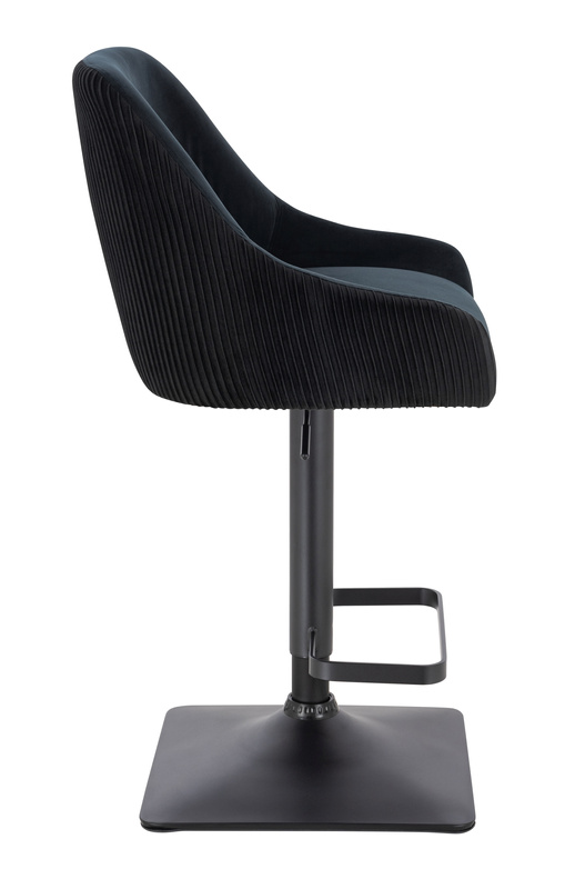 HR920KW Fekete Modern Velúr Szék Fekete lábbal