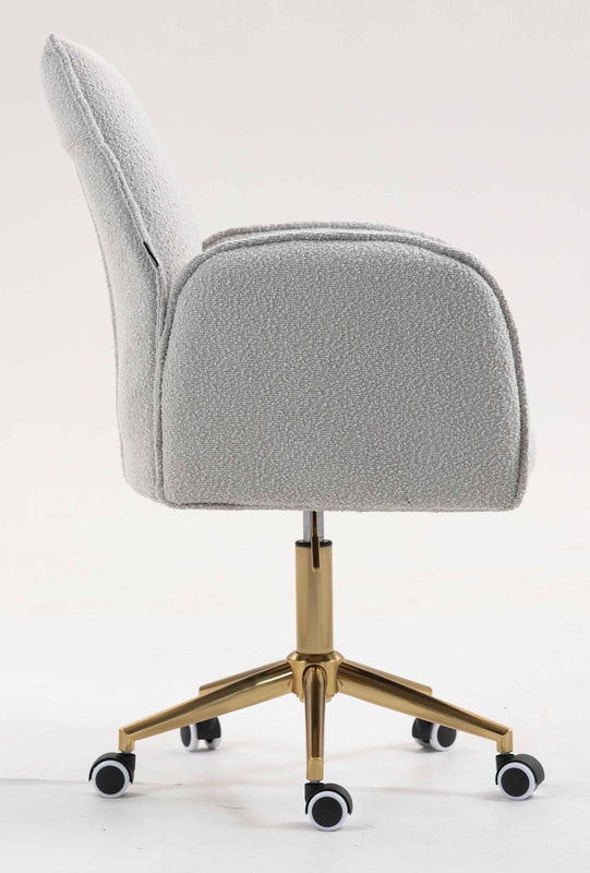 HR280K Szürke modern boucle szék arany lábbal